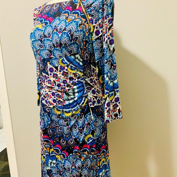 Joseph Ribkoff Multicolor Patterned Dress - Picture 2 of 2